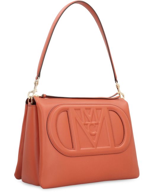 MCM Red Travia Mode Leather Crossbody Bag