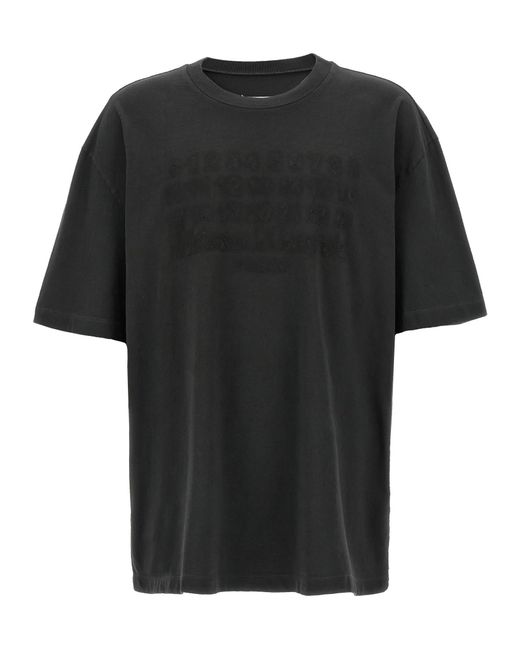 Maison Margiela Black Used 'Numeric Signature Mm6' T-Shirt for men