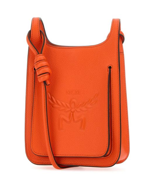 MCM Orange Shoulder Bags