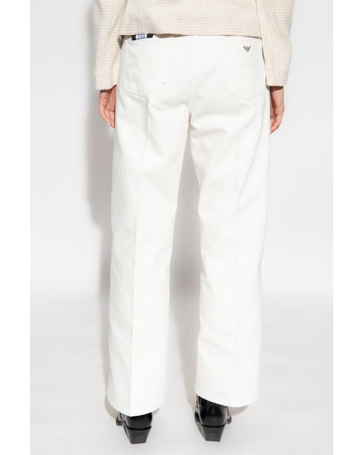 Emporio Armani White Jeans With Pockets