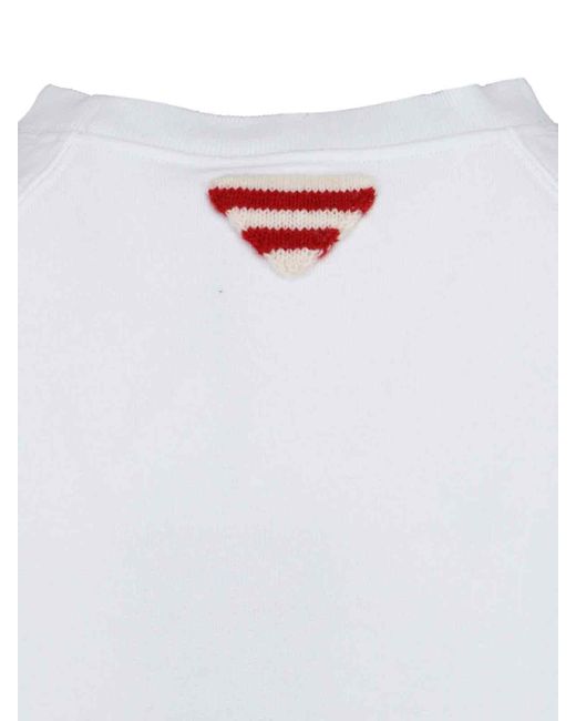 Prada Blue Logo Crewneck Sweatshirt