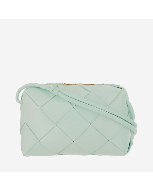 Bottega Veneta Green Small Cassette Camera Bag Lambskin Shoulder