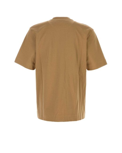 Fendi Multicolor Camel Cotton T-Shirt for men