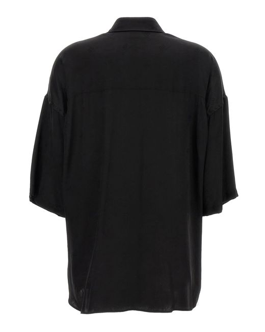 Balenciaga Black Wrap Shirt, Blouse