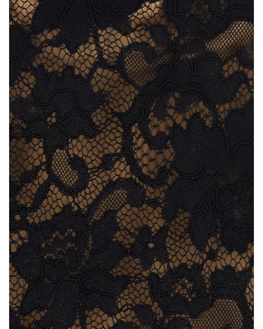 Le Plain Black Skirt A-Line Lace