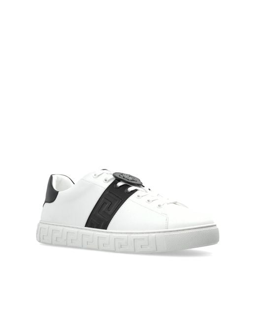 Versace White Sneakers With Logo for men