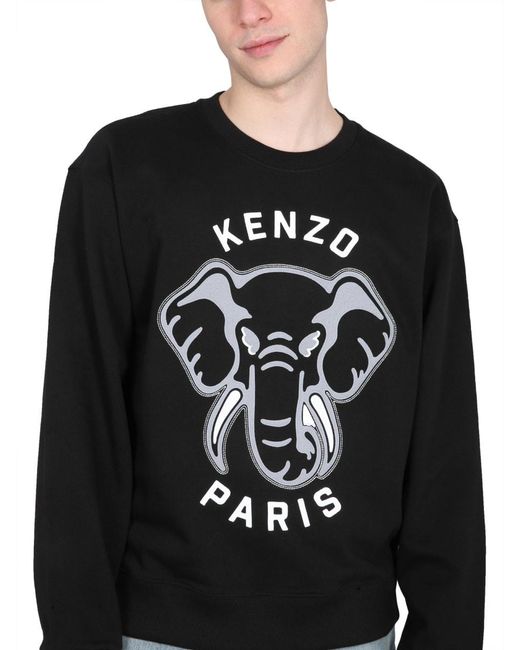 KENZO Black Sweatshirt With Logo for men
