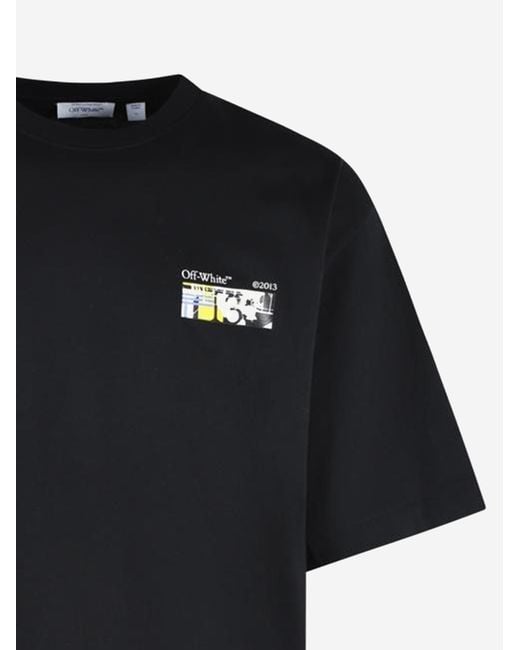 Off-White c/o Virgil Abloh Black Cotton T-Shirt Industrial Arrow T-Shirts for men