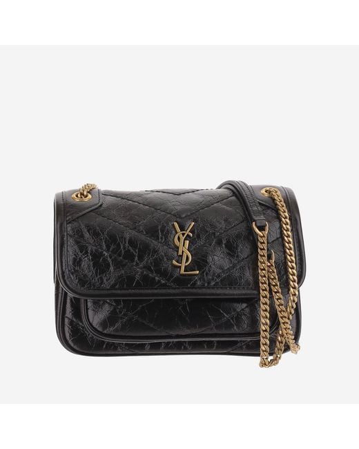 Saint Laurent Black Mini Leather Bag Niki Shoulder