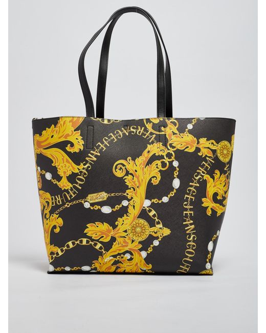Versace Multicolor Reversible Shopper Shopping Bag