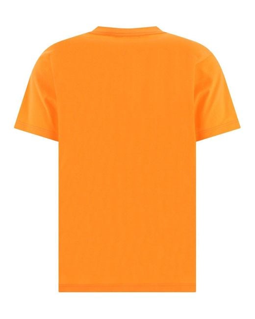 Acne Orange "face" T-shirt for men