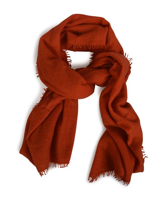 Mirror In The Sky Brown Semi-Fringed Scarf