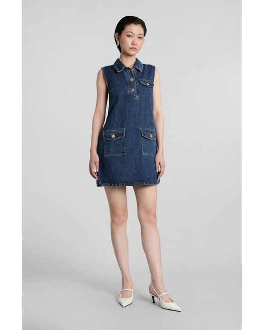Self-Portrait Blue Mini Dress