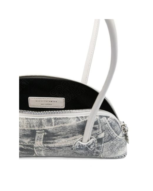 MARGE SHERWOOD Gray Shoulder Bag Calf Suede: 100