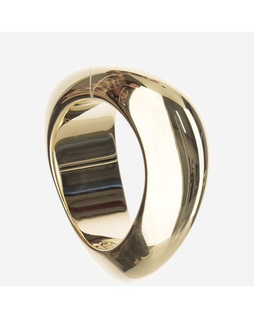 Saint Laurent Metallic Bracelet Wavy Brass