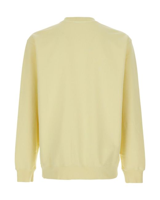 Jacquemus White Crewneck Sweatshirt Le Gros Grain Sweatshirts for men