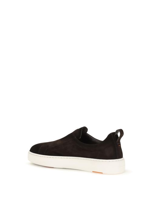 Santoni Black Slip-On Sneakers for men