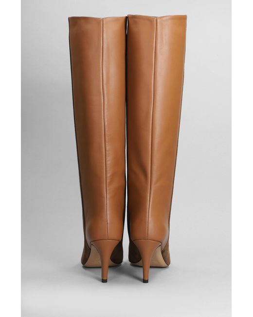 Cognac high heel boots discount