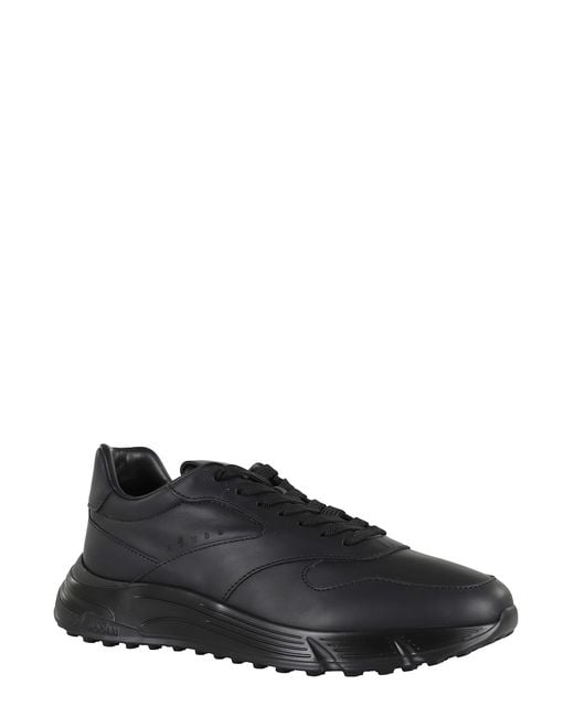 Hogan Black Hyperlight Lace-Up Sneakers With Distinctive Sole for men