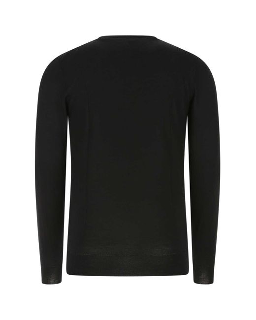 Fedeli Black Cashmere Blend Sweater for men