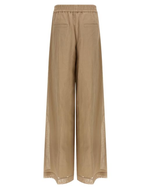 Brunello Cucinelli Natural Cotton Casual Pants