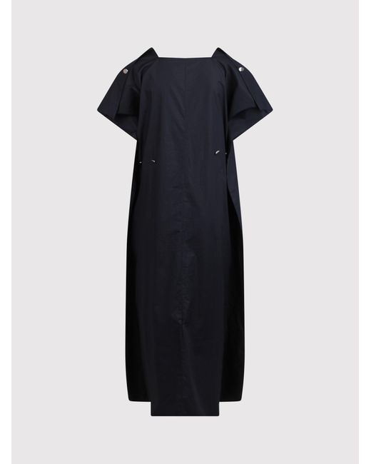 Plan C Black Midi Shirt Dress