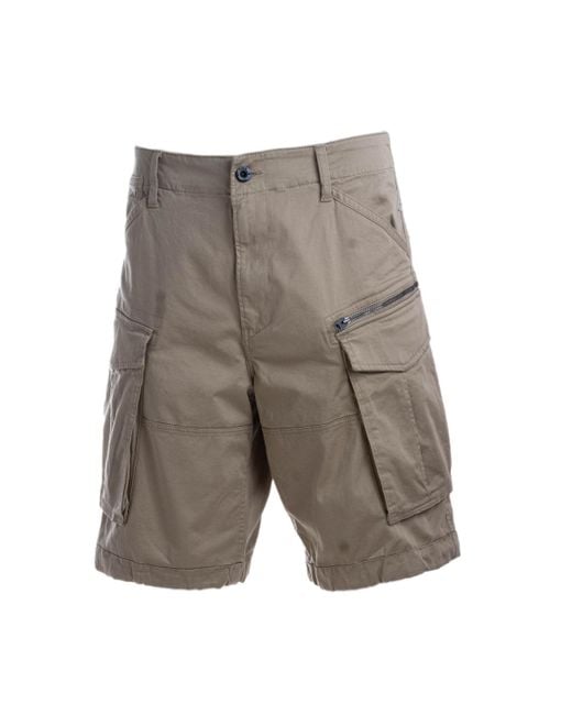 G-Star RAW Cotton Cargo Shorts Rovic Zip Relaxed in Beige (Natural) for Men | Lyst