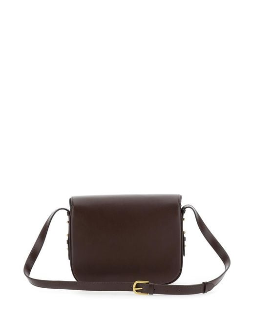 Soeur Brown Shoulder Bag Bellissima Maxi Leather
