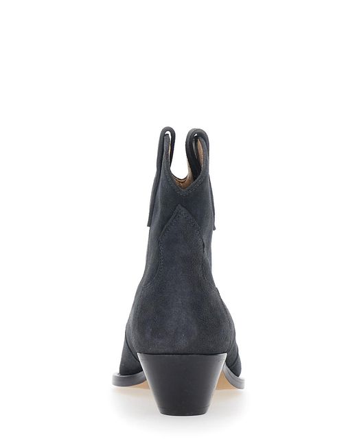 Isabel Marant Black Ankle Boots Dewina Suede
