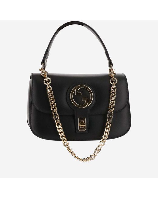 Gucci Black Blondie Handbag Small Size Calfskin Shoulder Bags