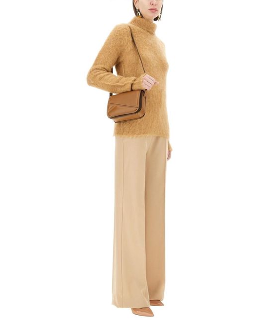 Sportmax Natural Virgin Wool Pants Trousers