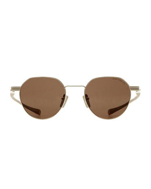 Dita Eyewear Brown Lancier Lsa 420 01Gold Sunglasses