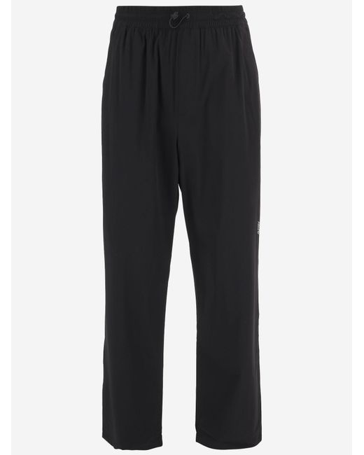 Autry Black Nylon Pants With Logo Polyamide Trousers for men