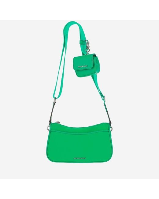 Michael Kors Green Logo Jet Set Shoulder Bag Nylon Satchels & Cross Body