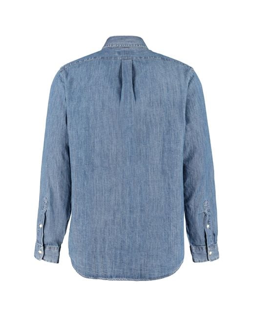 Polo Ralph Lauren Blue Shirt Cotton for men