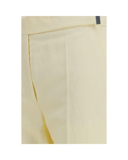 Max Mara Natural Beige Viscose Flared Pants