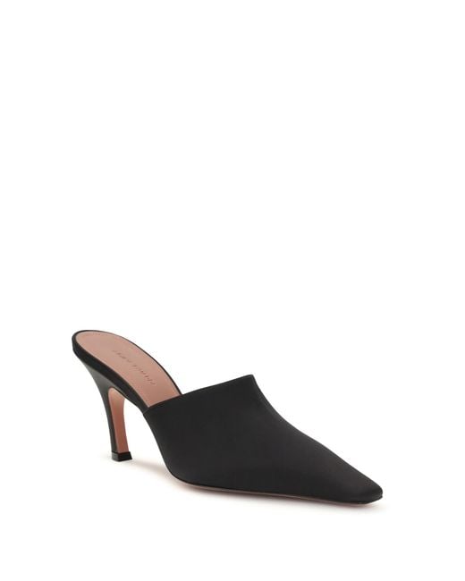 AMINA MUADDI Black Jamie Mules Sandals Silk