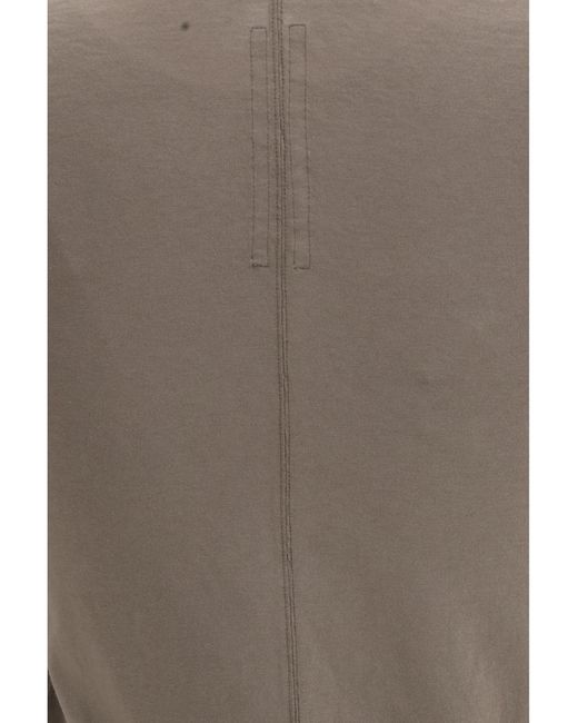 Rick Owens Gray Cotton Slim T-Shirt T-Shirts