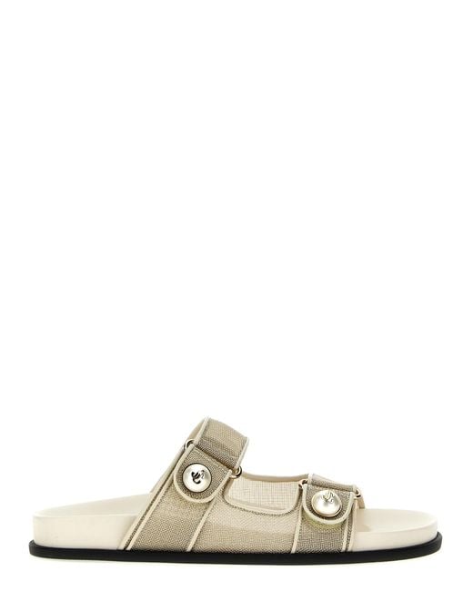 Jimmy Choo White 'Fayence' Sandals