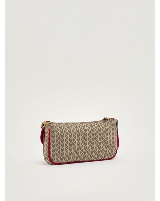 Michael Kors Red Sn Conv Pouchette Shoulder Bag