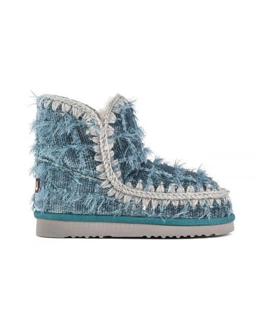 Mou Blue Eskimo 18 Petroleo Shaggy Textile