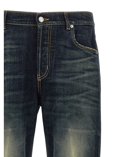 McQueen Blue Wide Leg Jeans for men