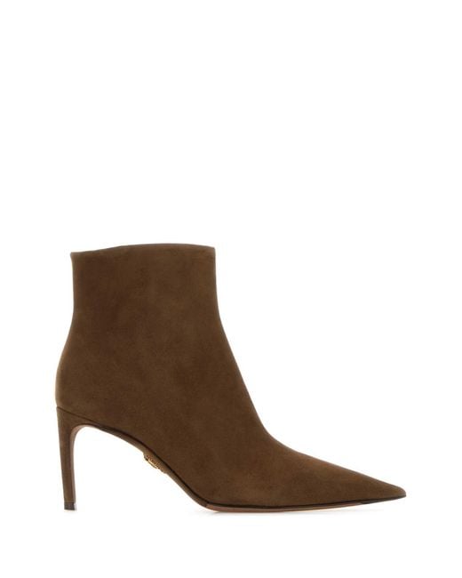 Dolce & Gabbana Brown Mud Suede Ankle Boots