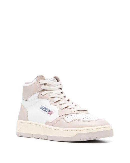 Autry White Logo-patch High-top Sneakers