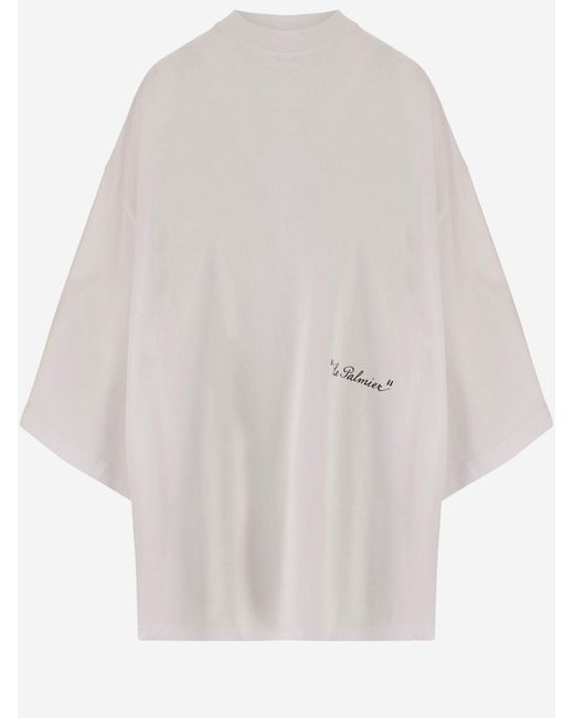 Jacquemus White T-Shirt Le Palmier Cotton-Blend T-Shirts & Jerseys
