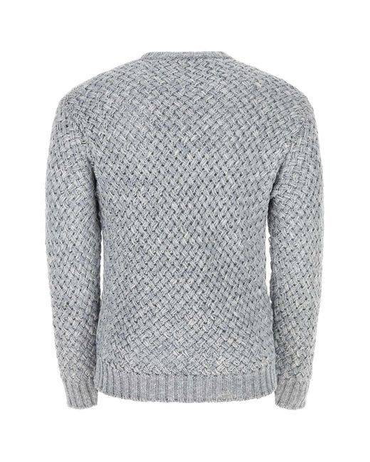Koche Gray Melange Cotton Sweater