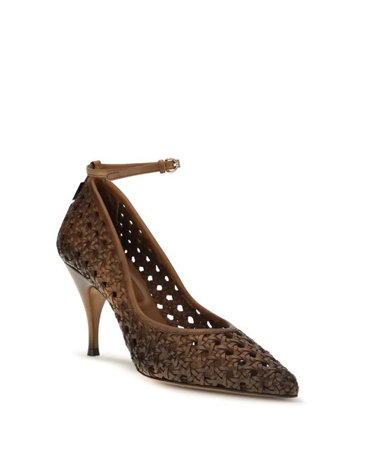 Miu Miu Brown Pumps Woven Leather