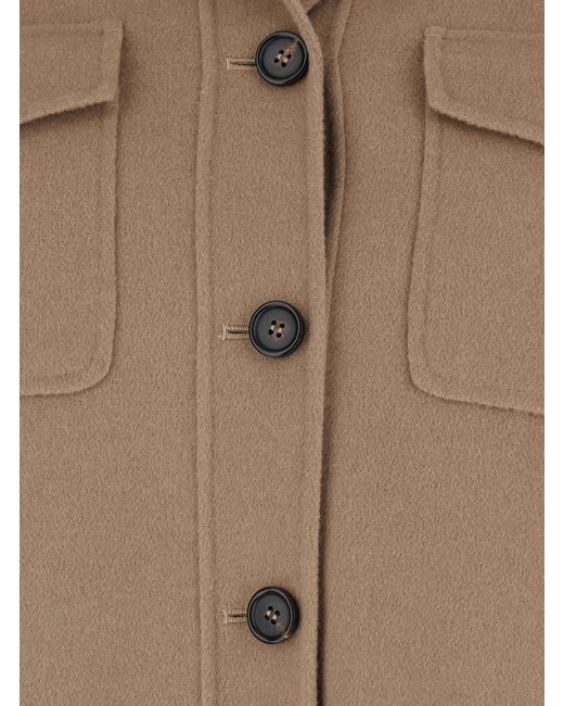 Max Mara Brown Jacket Simona Wool Virgin Blazers