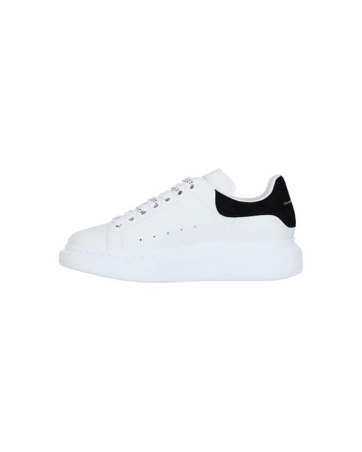 Alexander McQueen White Oversized Sneakers In And Dark Burgundy