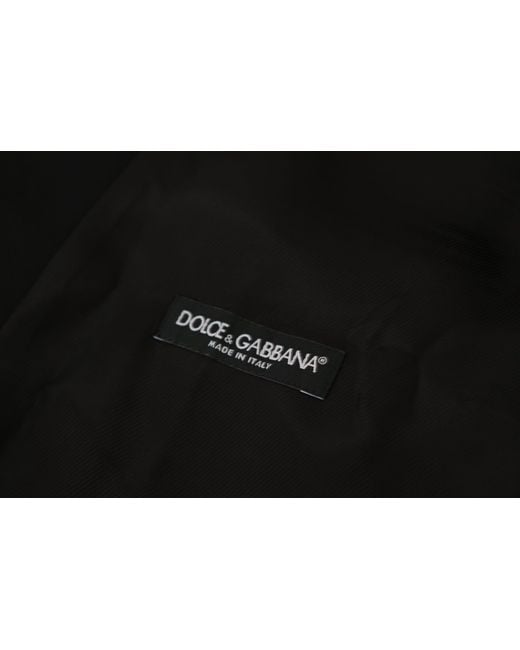 Dolce & Gabbana Black Jacket Vest 2 Piece Martini Blazer Virgin Wool Clothing for men